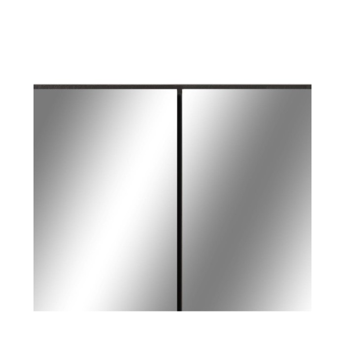 Armoire à miroir de salle de bain LED Noir 80x15x60 cm MDF