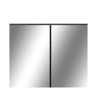 Armoire à miroir de salle de bain LED Noir 80x15x60 cm MDF