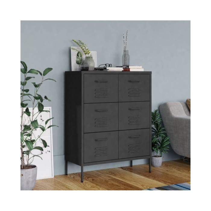 Armoire à miroir de salle de bain LED Noir 80x15x60 cm MDF