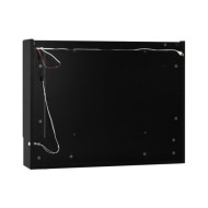 Armoire à miroir de salle de bain LED Noir 80x15x60 cm MDF