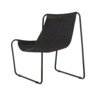 Chaise de relaxation Noir Cuir véritable