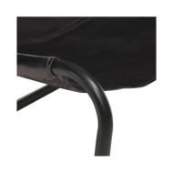Chaise de relaxation Noir Cuir véritable