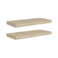 Étagères murales flottantes 2 pcs Chêne 60x23,5x3,8 cm MDF