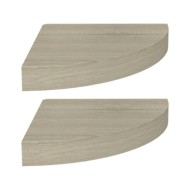 Étagères d'angle flottantes 2 pcs Chêne 25x25x3,8 cm MDF