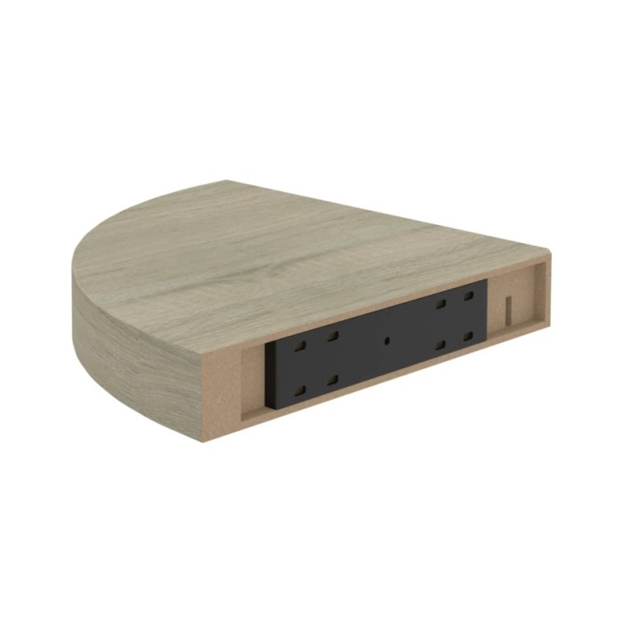 Étagères d'angle flottantes 2 pcs Chêne 25x25x3,8 cm MDF