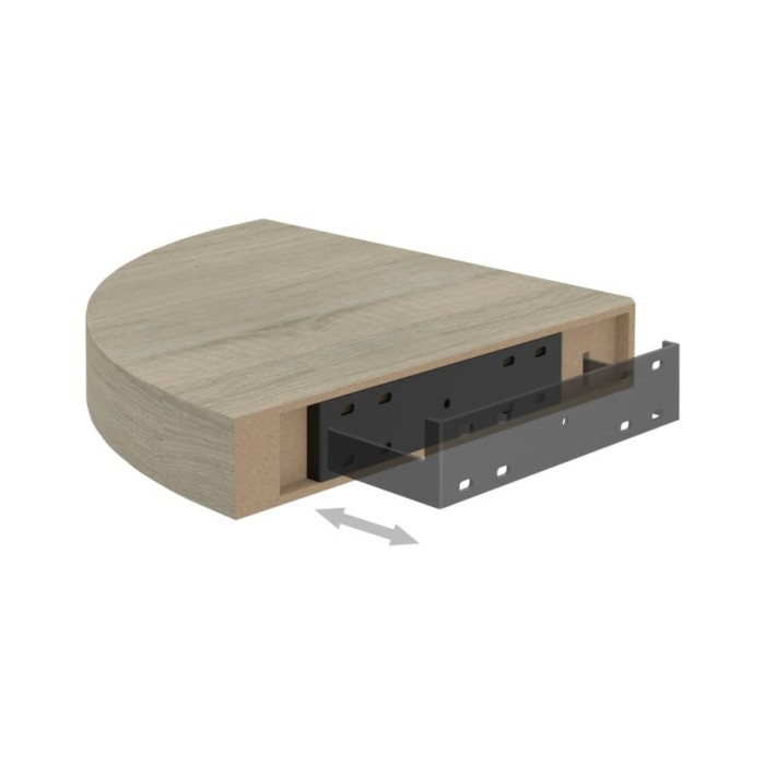 Étagères d'angle flottantes 2 pcs Chêne 25x25x3,8 cm MDF
