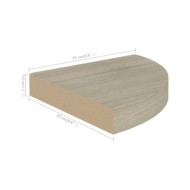 Étagères d'angle flottantes 2 pcs Chêne 25x25x3,8 cm MDF