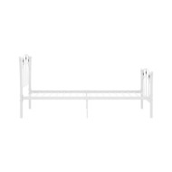 Cadre de lit avec design de football Blanc Métal 90x200 cm