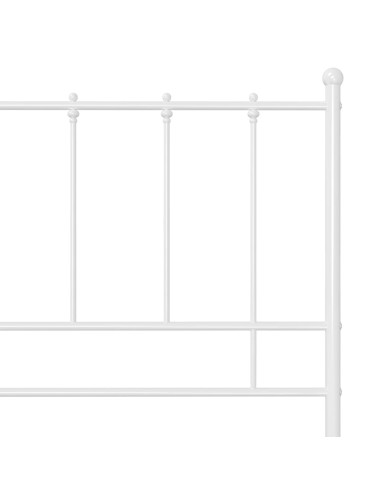 Cadre de lit Blanc Métal 100x200 cm