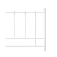 Cadre de lit Blanc Métal 100x200 cm