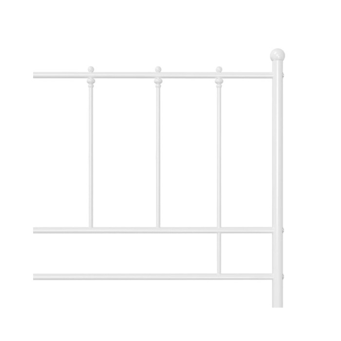 Cadre de lit Blanc Métal 200x200 cm