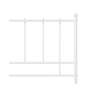 Cadre de lit Blanc Métal 200x200 cm