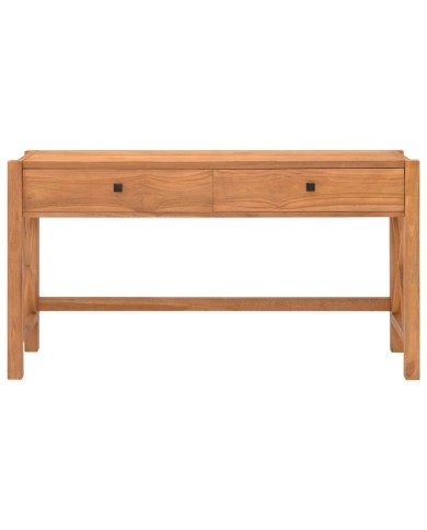 Bureau avec 2 tiroirs 140x40x75 cm Bois de teck recyclé