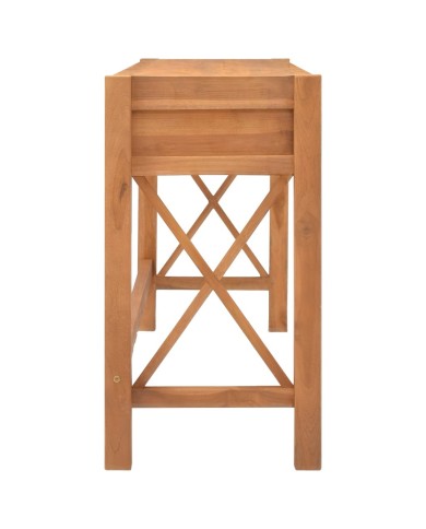 Bureau avec 2 tiroirs 140x40x75 cm Bois de teck recyclé