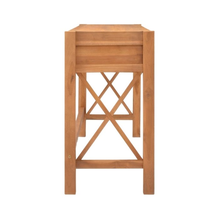 Bureau avec 2 tiroirs 140x40x75 cm Bois de teck recyclé