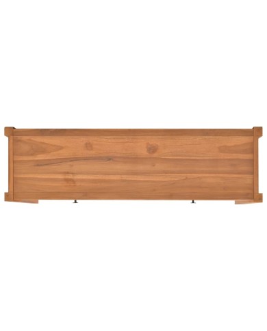 Bureau avec 2 tiroirs 140x40x75 cm Bois de teck recyclé