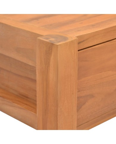 Bureau avec 2 tiroirs 140x40x75 cm Bois de teck recyclé