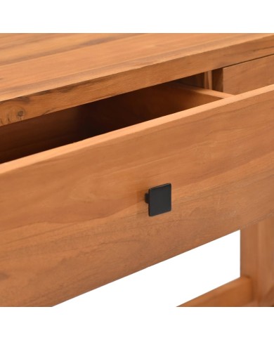 Bureau avec 2 tiroirs 140x40x75 cm Bois de teck recyclé