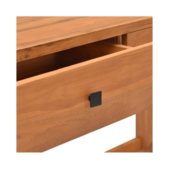 Bureau avec 2 tiroirs 140x40x75 cm Bois de teck recyclé