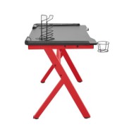 Bureau de jeu à LED en forme de Y Noir et rouge 110x60x75 cm