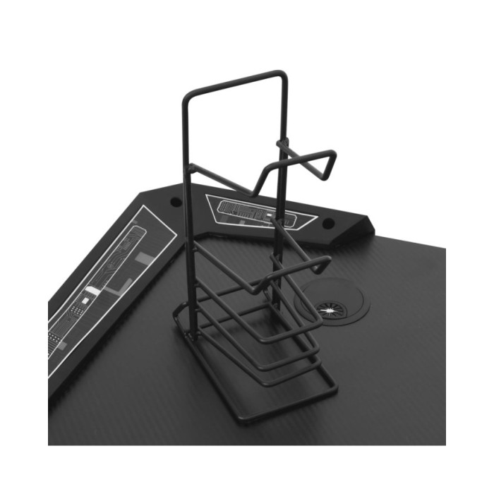 Bureau de jeu à LED en forme de Y Noir et rouge 110x60x75 cm