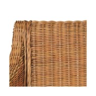 Chaises à dîner avec coussins 2 pcs Marron Clair Rotin naturel