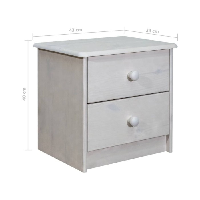 Table de chevet 43x34x40 cm Bois de pin solide