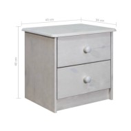 Table de chevet 43x34x40 cm Bois de pin solide