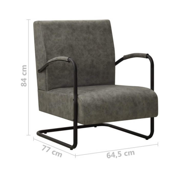 Fauteuil Gris Similicuir