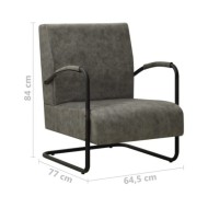 Fauteuil Gris Similicuir