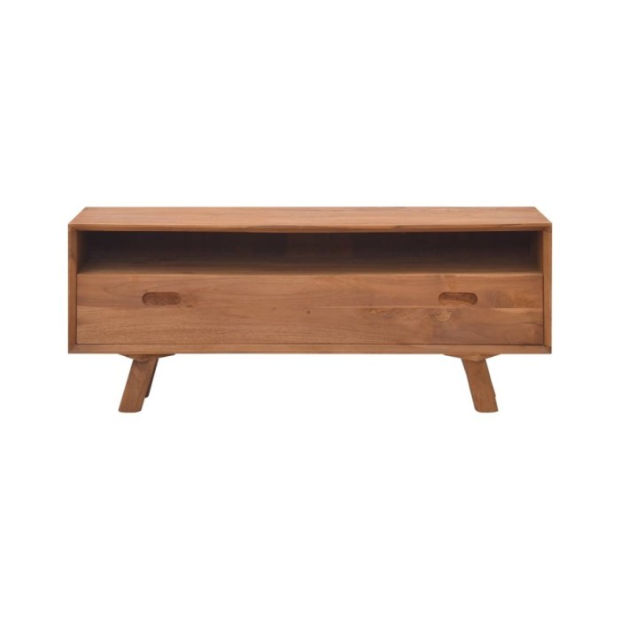 Meuble TV 110x30x45 cm Bois de teck massif