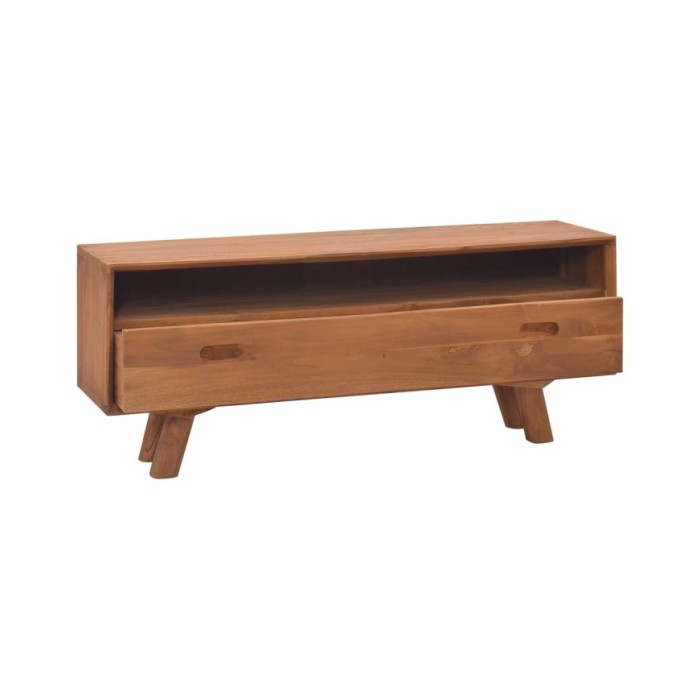 Meuble TV 110x30x45 cm Bois de teck massif