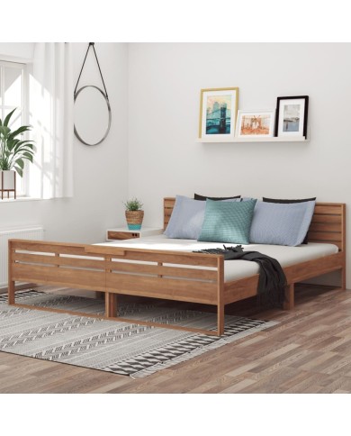 Cadre de lit Bois de teck massif 180x200 cm
