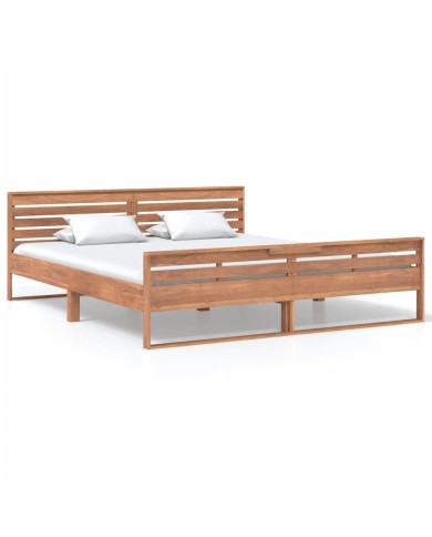 Cadre de lit Bois de teck massif 180x200 cm