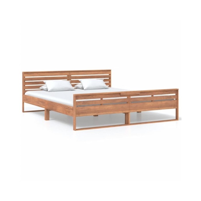 Cadre de lit Bois de teck massif 180x200 cm