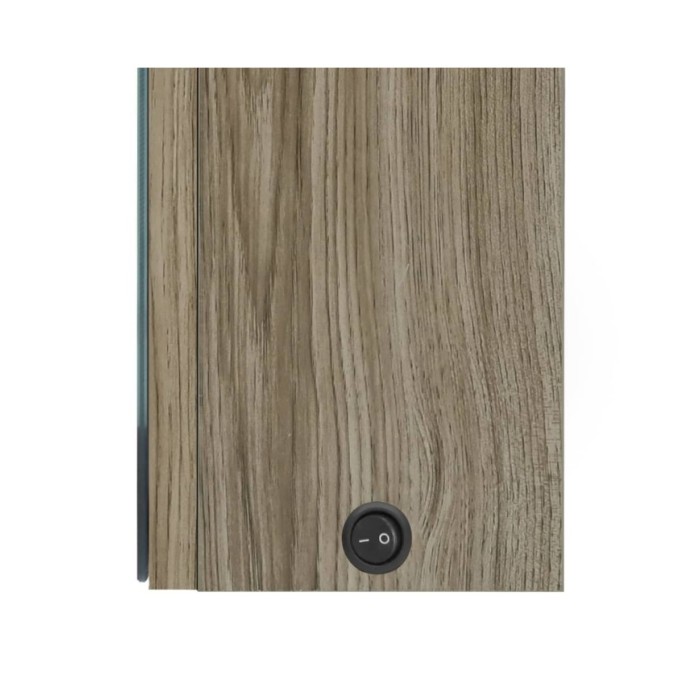 Armoire de salle de bain à miroir LED Chêne 80x12x68 cm