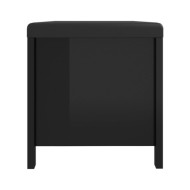Boîte de rangement coussin Noir brillant 105x40x45 cm Aggloméré