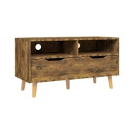 Meuble TV Chêne fumé 90x40x48,5 cm Aggloméré