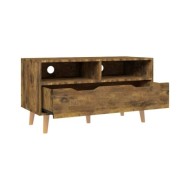 Meuble TV Chêne fumé 90x40x48,5 cm Aggloméré