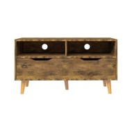 Meuble TV Chêne fumé 90x40x48,5 cm Aggloméré