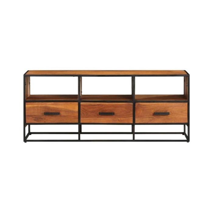 Meuble TV 110x30x45 cm Bois d'acacia massif