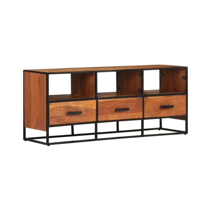 Meuble TV 110x30x45 cm Bois d'acacia massif