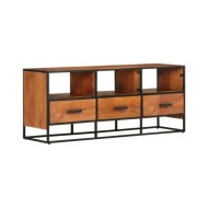 Meuble TV 110x30x45 cm Bois d'acacia massif