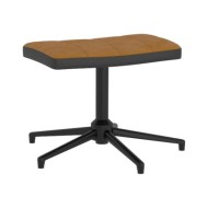 Chaise de relaxation avec repose-pied Marron Velours et PVC