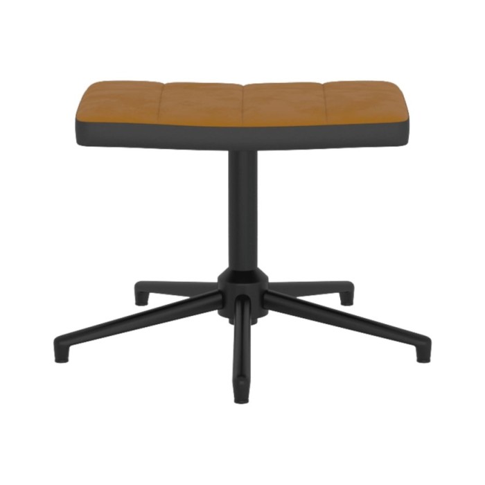 Chaise de relaxation avec repose-pied Marron Velours et PVC