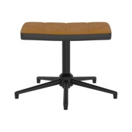 Chaise de relaxation avec repose-pied Marron Velours et PVC