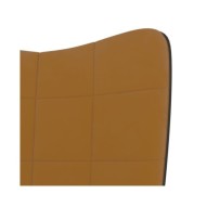 Chaise de relaxation avec repose-pied Marron Velours et PVC