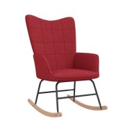 Chaise à bascule Rouge bordeaux Tissu