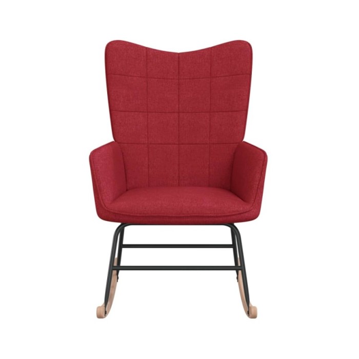 Chaise à bascule Rouge bordeaux Tissu