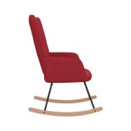 Chaise à bascule Rouge bordeaux Tissu